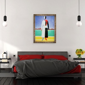 Tablou inramat - Kazimir Severinovich Malevich - Femeie cu grebla, 70 x 90 cm - Img 3