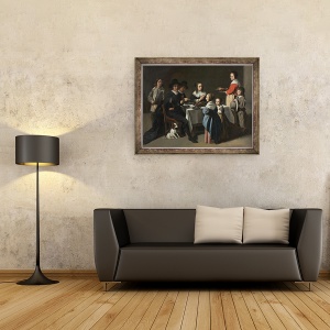 Tablou inramat - Le Nain Brothers - O masa de familie, 70 x 90 cm - Img 2