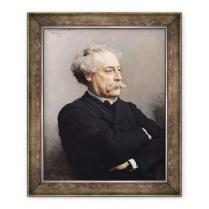Tablou inramat - Leon Joseph Florentin Bonnat - Alexandre Dumas Fils 1824-95 1886, 50 x 60 cm