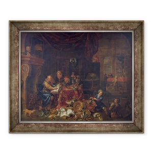 Tablou inramat - Leonard Bramer - Camatarii, 50 x 60 cm