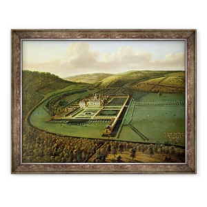 Tablou inramat - Leonard Knyff - Prospect de sud-est a Hampton Court, Herefordshire, 60 x 80 cm