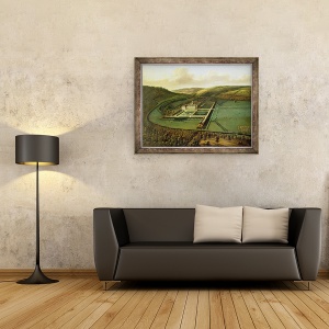 Tablou inramat - Leonard Knyff - Prospect de sud-est a Hampton Court, Herefordshire, 60 x 80 cm - Img 2