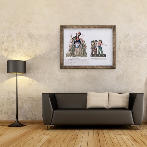 Tablou inramat - Lesueur Brothers - Triumful lui Marat si Camille Jordan a spus Taiati-le capetele, 60 x 80 cm - Img 2