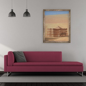 Tablou inramat - Lincoln Seligman - Cort Desert Rajasthan, 50 x 60 cm - Img 2