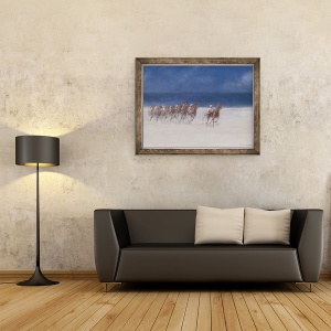 Tablou inramat - Lincoln Seligman - Curse de Trotting, Bretania, 70 x 90 cm - Img 2