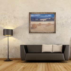 Tablou inramat - Lincoln Seligman - Doua baloturi de fan, 60 x 80 cm - Img 2