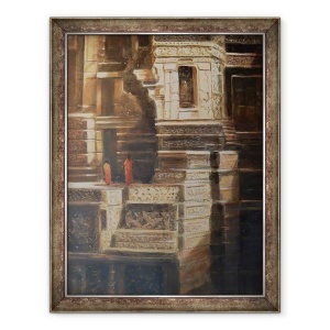 Tablou inramat - Lincoln Seligman - Pesterile Ellora, 70 x 90 cm