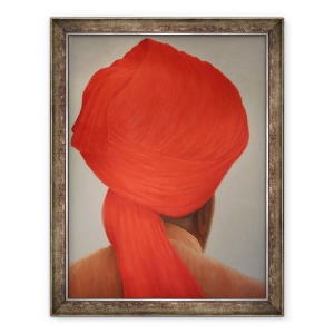 Tablou inramat - Lincoln Seligman - Turban mare si rosu I, 70 x 90 cm