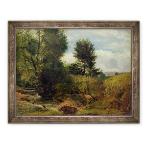 Tablou inramat - Lionel Constable - Vedere pe raul Sid, langa Sidmouth, 60 x 80 cm