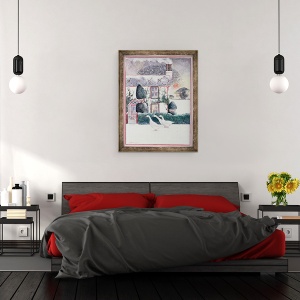 Tablou inramat - Lisa Graa Jensen - Cabana pentru Craciun,1985, 70 x 90 cm - Img 3