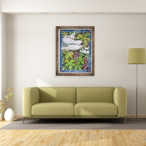 Tablou inramat - Lisa Graa Jensen - Porumbei, 60 x 80 cm - Img 2