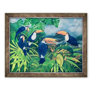 Tablou inramat - Lisa Graa Jensen - Toucan Talk, 60 x 80 cm