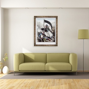 Tablou inramat - Louis Dupre - In Calatorie la Atena si Constantinopol, 70 x 90 cm - Img 2