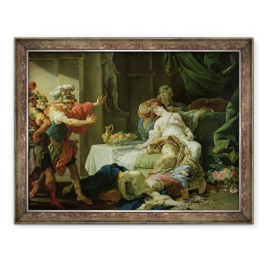 Tablou inramat - Louis Jean Francois I Lagrenee - Moartea lui Cleopatra, 60 x 80 cm
