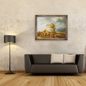 Tablou inramat - Louis Joseph Watteau - Cele patru ore ale zilei, Vecernie, 60 x 80 cm - Img 2