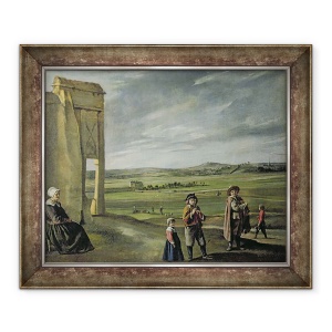 Tablou inramat - Louis Le Nain - Peisaj cu tarani, 70 x 85 cm