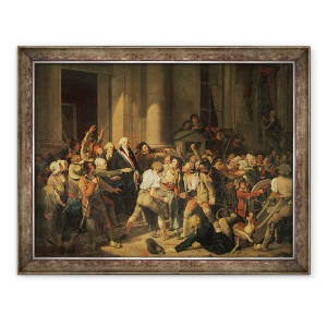 Tablou inramat - Louis Leopold Boilly - Actul de Curaj al domnului Defontenay, primarul orasului Rouen, 60 x 80 cm