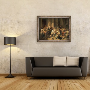 Tablou inramat - Louis Leopold Boilly - Actul de Curaj al domnului Defontenay, primarul orasului Rouen, 60 x 80 cm - Img 2