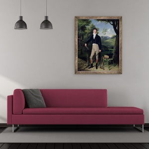 Tablou inramat - Louis Leopold Boilly - Portret De Barbat, posibil Monsieur dAucourt de Saint-Just, 70 x 85 cm - Img 2
