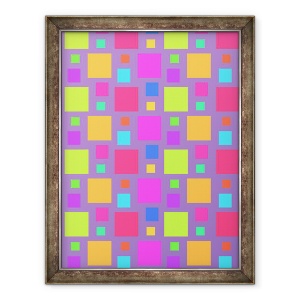 Tablou inramat - Louisa Hereford - Patrate multicolore, 70 x 90 cm