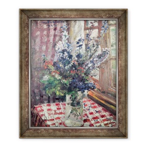 Tablou inramat - Lovis Corinth - Larkspur, 70 x 85 cm