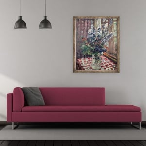 Tablou inramat - Lovis Corinth - Larkspur, 70 x 85 cm - Img 2