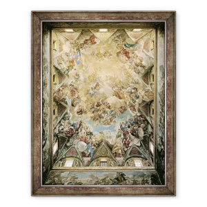 Tablou inramat - Luca Giordano - Gloria Celesta si Triumful Habsburgilor, 70 x 90 cm