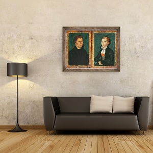 Tablou inramat - Lucas Cranach the Elder - Martin Luther, Katharina von Bora, 60 x 80 cm - Img 2