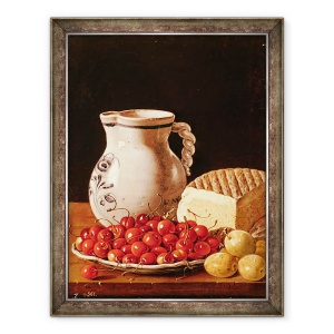 Tablou inramat - Luis Egidio Melendez - Natura moarta cu cirese, 70 x 90 cm
