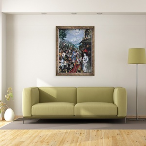 Tablou inramat - Maarten de Vos - Adorarea Magilor, 60 x 80 cm - Img 2