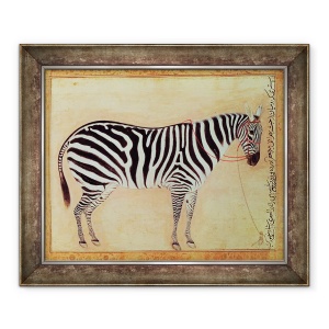 Tablou inramat - Mansur - Zebra, de la Mingo Album, Mughal, 1621, 50 x 60 cm