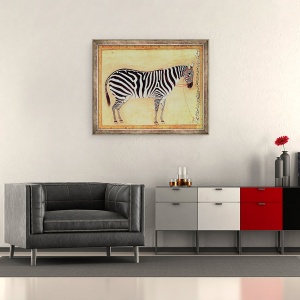 Tablou inramat - Mansur - Zebra, de la Mingo Album, Mughal, 1621, 50 x 60 cm - Img 2
