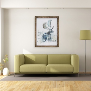 Tablou inramat - Mark Adlington - Buck in iarba, 60 x 80 cm - Img 2