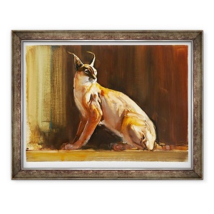 Tablou inramat - Mark Adlington - Caracal arab, 70 x 90 cm