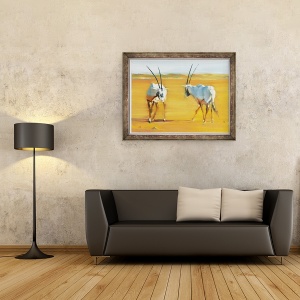 Tablou inramat - Mark Adlington - Cercul Arabian Oryx, 60 x 80 cm - Img 2