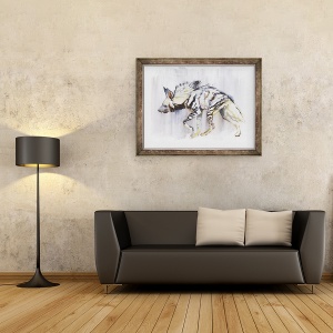Tablou inramat - Mark Adlington - Hiaena cu dungi, 2010, 60 x 80 cm - Img 2
