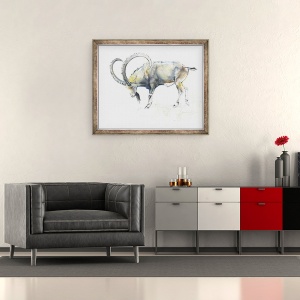 Tablou inramat - Mark Adlington - Nubian Ibex, 50 x 60 cm - Img 2