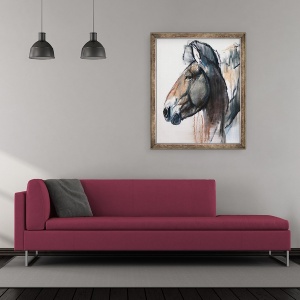 Tablou inramat - Mark Adlington - Studiu principal, Przewalski, 2013, detaliu, 50 x 60 cm - Img 2