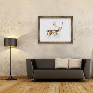 Tablou inramat - Mark Adlington - Studiul unui cerb, 70 x 90 cm - Img 2