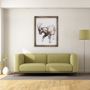 Tablou inramat - Mark Adlington - Tineri Ibex, Gran Paradiso, 60 x 80 cm - Img 2