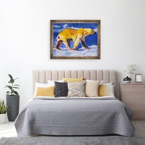 Tablou inramat - Mark Adlington - Urs galben, 70 x 90 cm - Img 3