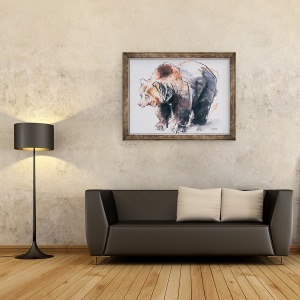 Tablou inramat - Mark Adlington - Ursul brun european, 70 x 90 cm - Img 2