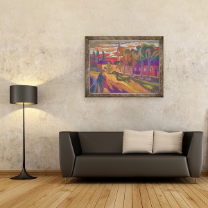 Tablou inramat - Marta Martonfi-Benke - Dragoste de toamna, 60 x 80 cm - Img 2