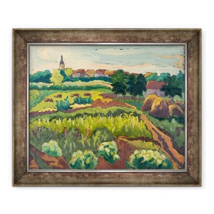 Tablou inramat - Marta Martonfi-Benke - Gradini suburbane, 50 x 60 cm