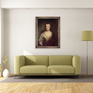 Tablou inramat - Martin II Mytens - Contesa Fuchs, guvernanta Mariei Tereza, 60 x 80 cm - Img 2