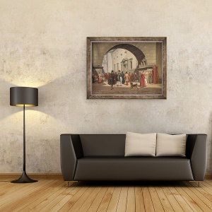Tablou inramat - Martinus Rorbye - inchisoarea Copenhaga, 60 x 80 cm - Img 2
