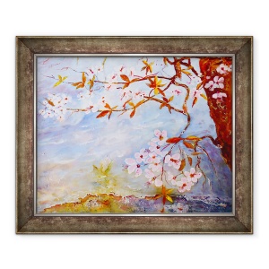 Tablou inramat - Mary Smith - infloreste pe malul apei, 50 x 60 cm