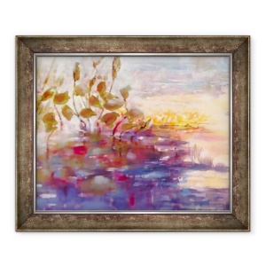 Tablou inramat - Mary Smith - reflexii aurii si roz, 70 x 85 cm