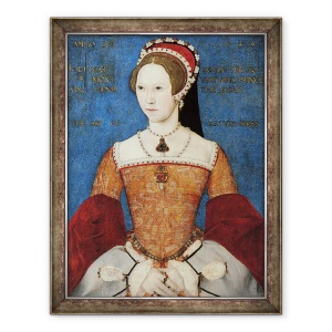 Tablou inramat - Master John - Portretul Mariei I sau al Mariei Tudor 1516-58, fiica lui Henric al VIII-lea, la varsta de 28 de ani, 70 x 90 cm
