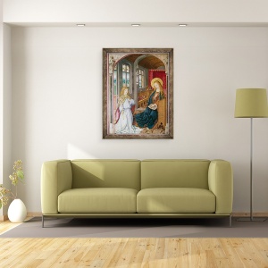 Tablou inramat - Master of Liesborn - Buna Vestire, 70 x 90 cm - Img 2